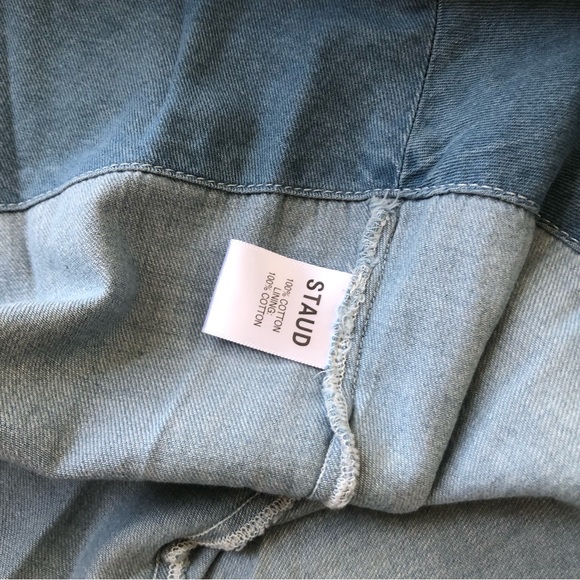 Best STAUD Wells Midi Dress - Denim Blue - Picture 8 of 9